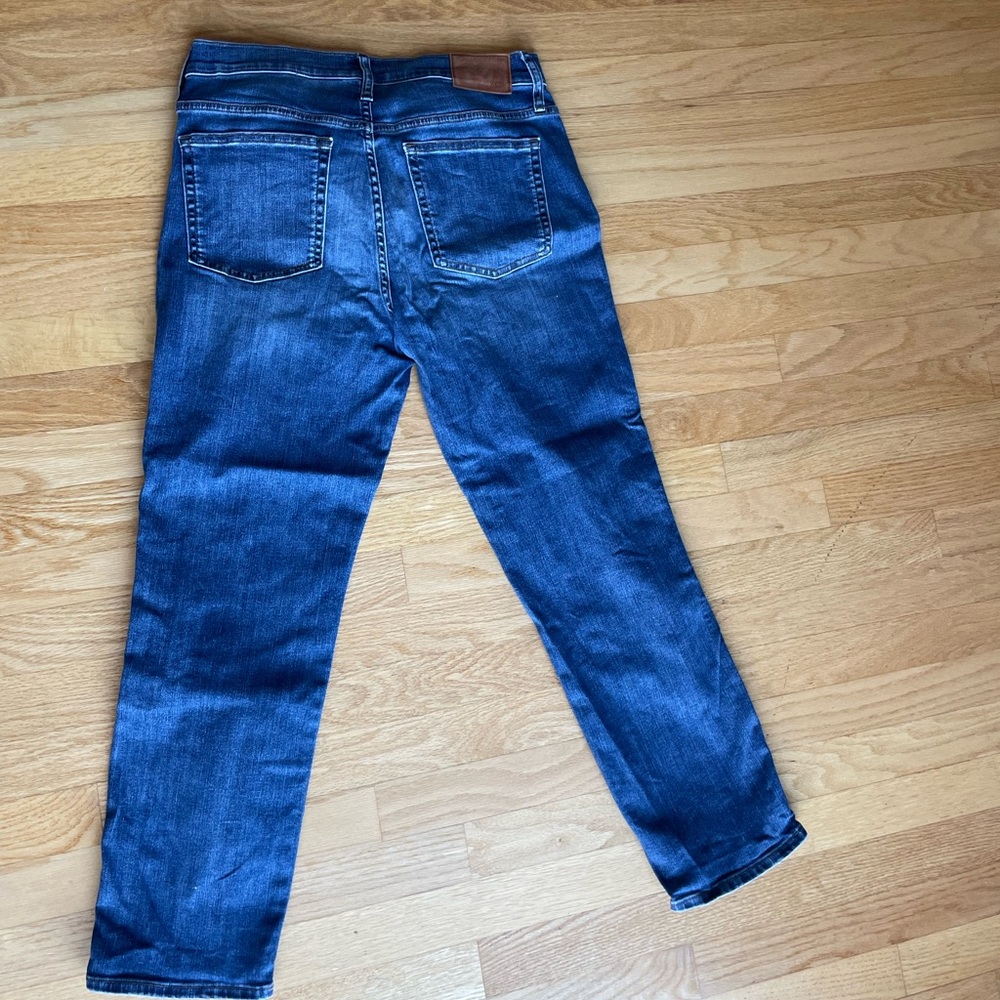 J. Crew straight leg jeans.